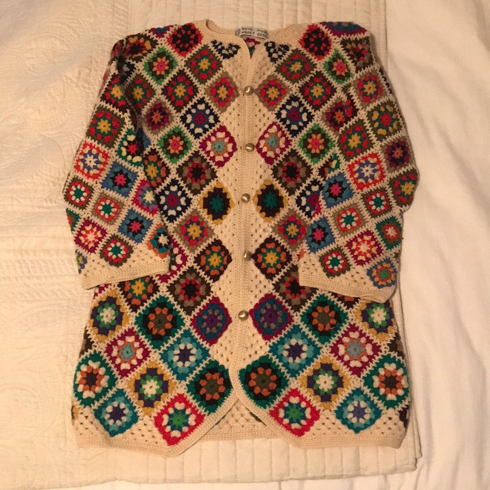 Color block cardigan